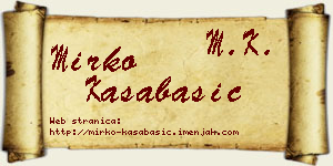 Mirko Kasabašić vizit kartica